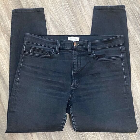 Crippen Washed Black Skinny High Rise Stretch USA‎ Made Women's Jeans Size 30 - Picture 1 of 9